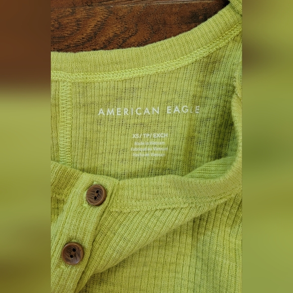 American Eagle Boho Bohemian Green Flowy Tank Top Size XS NWT Never Worn - Picture 5 of 8